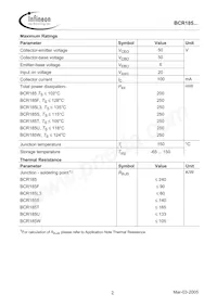 BCR 185T E6327 Datasheet Pagina 2