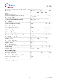 BCR183SE6433BTMA1 Datasheet Pagina 3