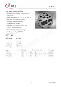 BCR185SE6327BTSA1數據表 封面