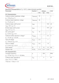 BCR185SE6327BTSA1 Datasheet Pagina 3