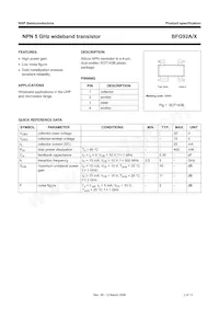 BFG92A/X Datasheet Page 2