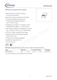 BFR 705L3RH E6327 Datasheet Copertura