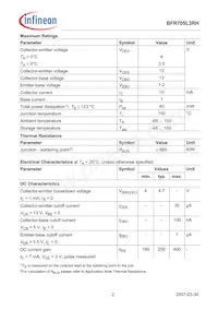 BFR 705L3RH E6327 Datasheet Pagina 2