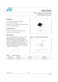 BULD742CT4 Datenblatt Cover