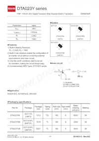 DTA023YUBTL數據表 封面