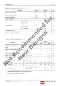 DTC144TETL Datasheet Pagina 2