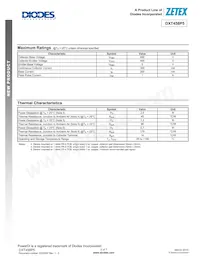 DXT458P5-13 Datasheet Pagina 2