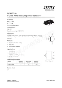 FCX1051ATA Datenblatt Cover