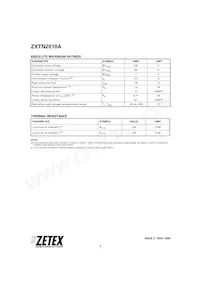 ZXTN2010A Datasheet Pagina 2