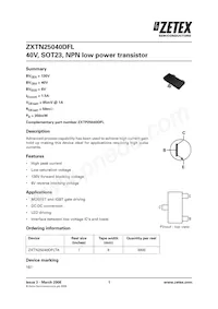 ZXTN25040DFLTA Datenblatt Cover