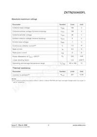 ZXTN25040DFLTA Datasheet Pagina 2