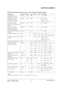 ZXTP25140BFHTA Datasheet Pagina 4