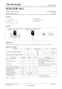 BCR12FM-14LJ#BH0 Datasheet Copertura