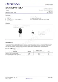 BCR12PM-12LAA8#B00 Datasheet Copertura