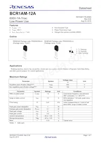 BCR1AM-12A#FD0 Datasheet Copertura