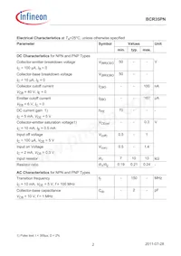 BCR35PNE6433HTMA1 Datasheet Pagina 2