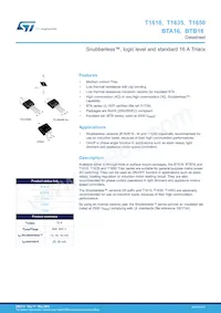 BTA16-400BWRG Datasheet Cover