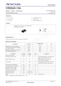 CR08AS-12A-T14#B10 Datasheet Cover