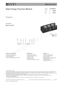 MCC161-20IO1 Datasheet Copertura