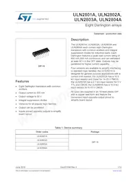 ULN2802A Datasheet Cover