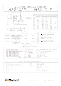 HS24045R Datasheet Copertura