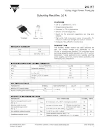 20L15T Datasheet Copertura