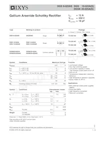 DGSK20-025AS-TUB Datasheet Copertura