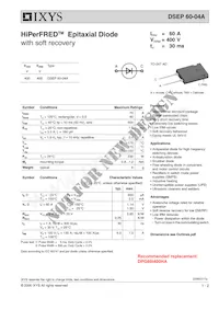 DSEP60-04A Datasheet Cover