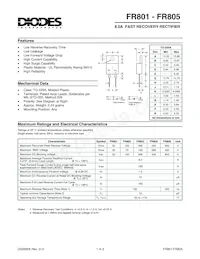 FR805 Datasheet Cover