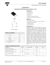 HFA15PB60 Datasheet Copertura