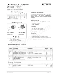 LXA04B600 Datenblatt Cover