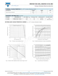 MBRB10100CT-E3/8W Datasheet Pagina 2