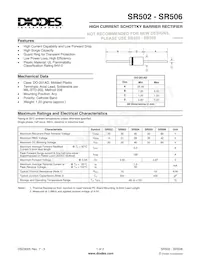 SR502-T-F Datasheet Copertura