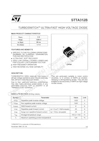 STTA312B Datasheet Copertura