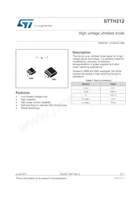 STTH212 Datasheet Cover