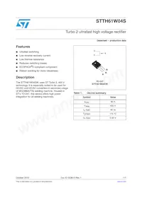 STTH61W04SW Datasheet Copertura