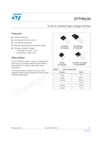 STTH8L06DIRG Datasheet Copertura