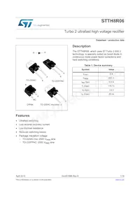 STTH8R06G Datasheet Copertura