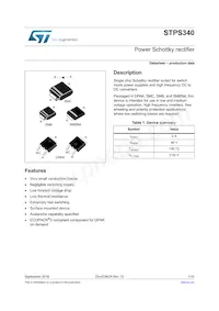 STPS340B-TR Datasheet Cover