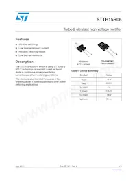 STTH15R06FP數據表 封面