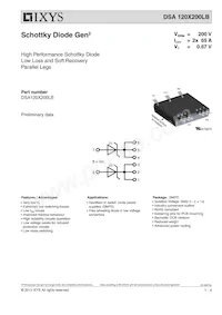 DSA120X200LB-TUB Datasheet Copertura