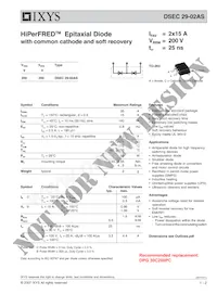 DSEC29-02AS-TUB Datasheet Copertura