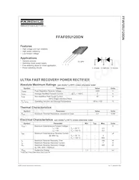 FFAF05U120DNTU Datasheet Copertura