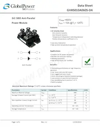 GHXS010A060S-D4 Datasheet Copertura