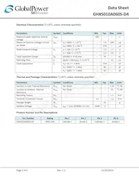 GHXS010A060S-D4 Datasheet Pagina 2