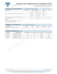 MBR20H100CT-E3/4W Datasheet Pagina 2