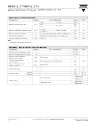 MBRB15H35CT-E3/81 Datasheet Pagina 2