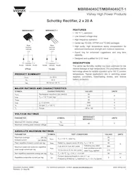 MBRB4045CTTRR Datenblatt Cover