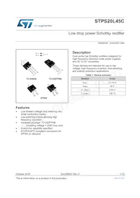 STPS20L45CG Datasheet Copertura