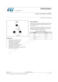 STPS2545CG Datasheet Copertura